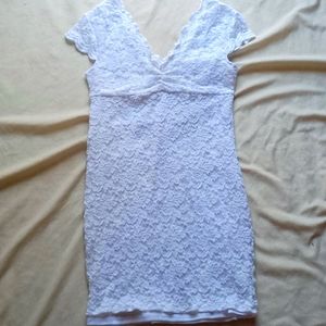 White Lace U2B Mini Dress
